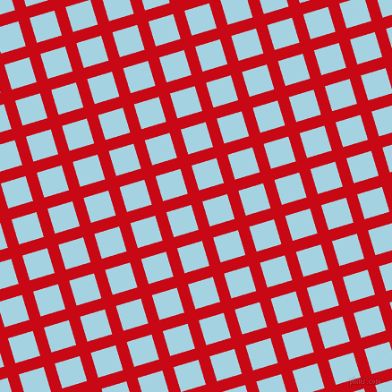 17/107 degree angle diagonal checkered chequered lines, 13 pixel lines width, 29 pixel square size, Venetian Red and French Pass plaid checkered seamless tileable