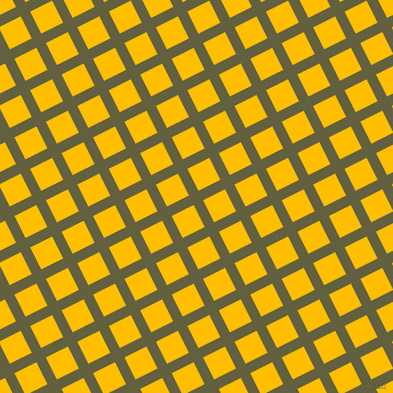 27/117 degree angle diagonal checkered chequered lines, 15 pixel lines width, 35 pixel square size, Verdigris and Amber plaid checkered seamless tileable