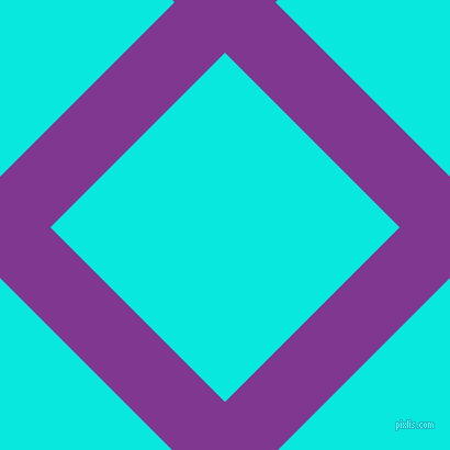 45/135 degree angle diagonal checkered chequered lines, 65 pixel lines width, 225 pixel square size, Vivid Violet and Bright Turquoise plaid checkered seamless tileable