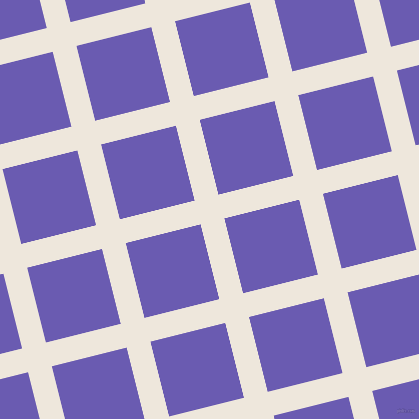 14/104 degree angle diagonal checkered chequered lines, 49 pixel lines width, 154 pixel square size, White Linen and Blue Marguerite plaid checkered seamless tileable