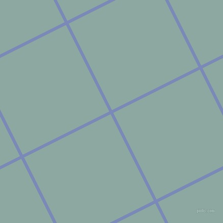 27/117 degree angle diagonal checkered chequered lines, 6 pixel line width, 190 pixel square size, Wild Blue Yonder and Cascade plaid checkered seamless tileable