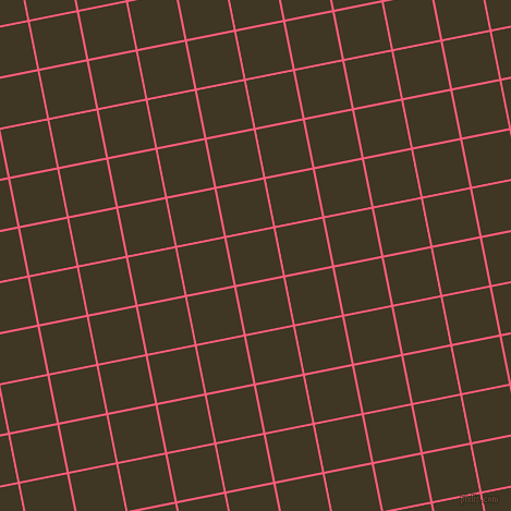 11/101 degree angle diagonal checkered chequered lines, 2 pixel line width, 44 pixel square size, Wild Watermelon and Mikado plaid checkered seamless tileable