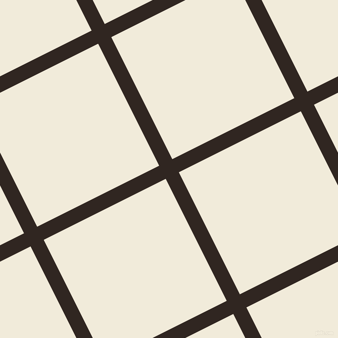 27/117 degree angle diagonal checkered chequered lines, 29 pixel lines width, 270 pixel square size, Wood Bark and Buttery White plaid checkered seamless tileable
