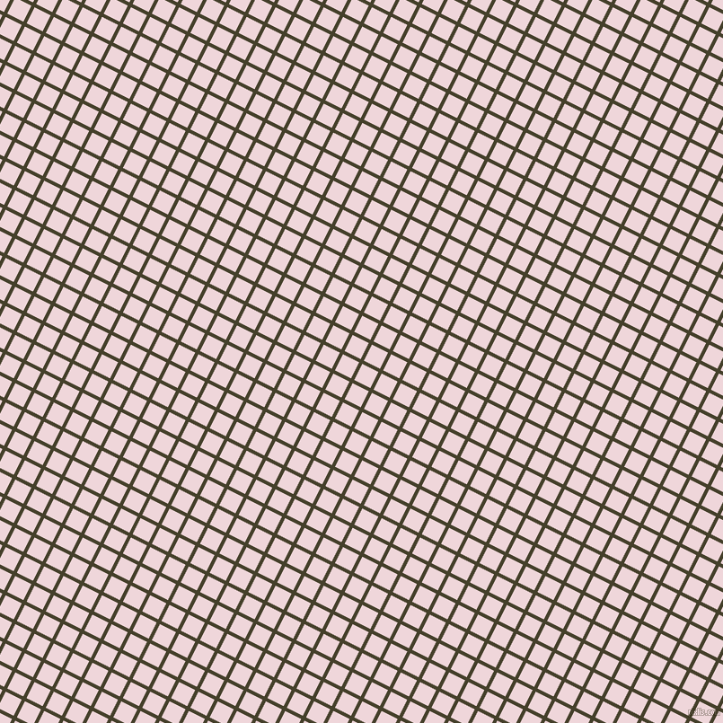 63/153 degree angle diagonal checkered chequered lines, 4 pixel line width, 20 pixel square size, Woodrush and Pale Rose plaid checkered seamless tileable