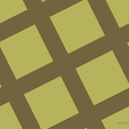 27/117 degree angle diagonal checkered chequered lines, 56 pixel line width, 140 pixel square size, Yellow Metal and Olive Green plaid checkered seamless tileable