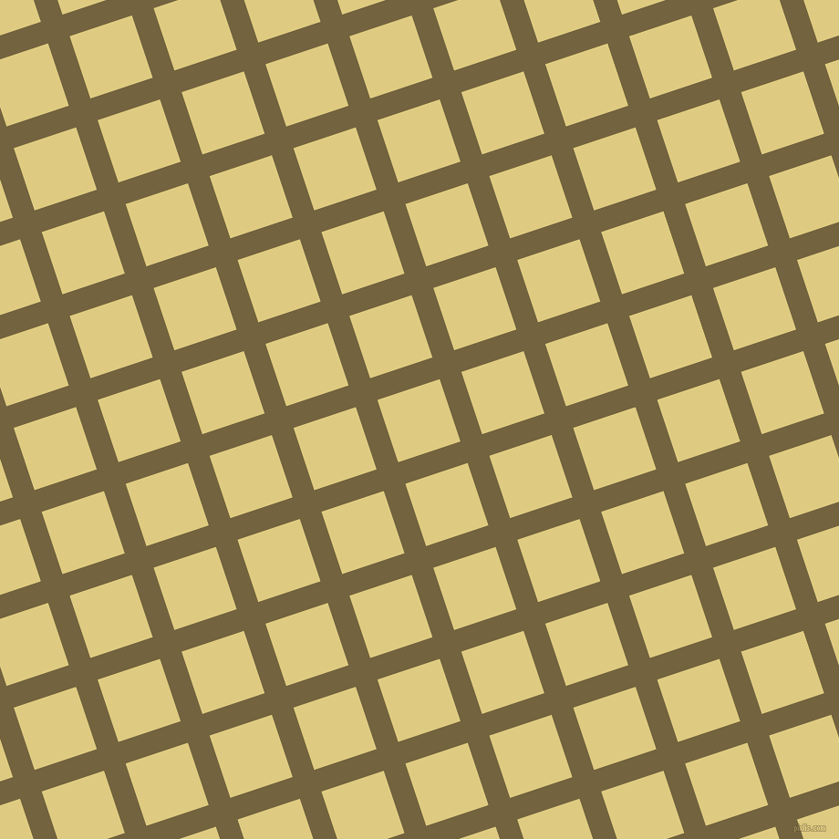 18/108 degree angle diagonal checkered chequered lines, 25 pixel lines width, 72 pixel square size, Yellow Metal and Sandwisp plaid checkered seamless tileable