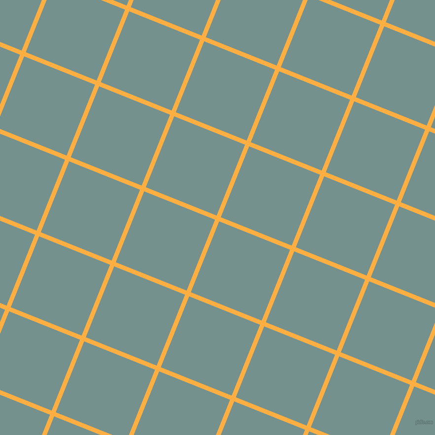 68/158 degree angle diagonal checkered chequered lines, 9 pixel line width, 155 pixel square size, Yellow Orange and Juniper plaid checkered seamless tileable