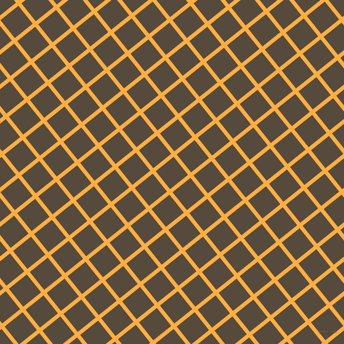 39/129 degree angle diagonal checkered chequered lines, 8 pixel lines width, 47 pixel square size, Yellow Orange and Metallic Bronze plaid checkered seamless tileable