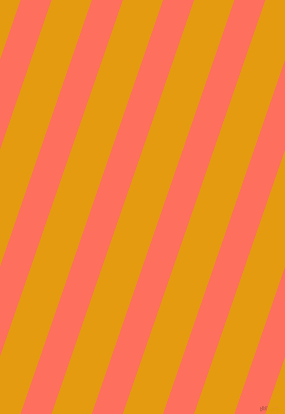 71 degree angle lines stripes, 57 pixel line width, 74 pixel line spacing, Bittersweet and Gamboge stripes and lines seamless tileable