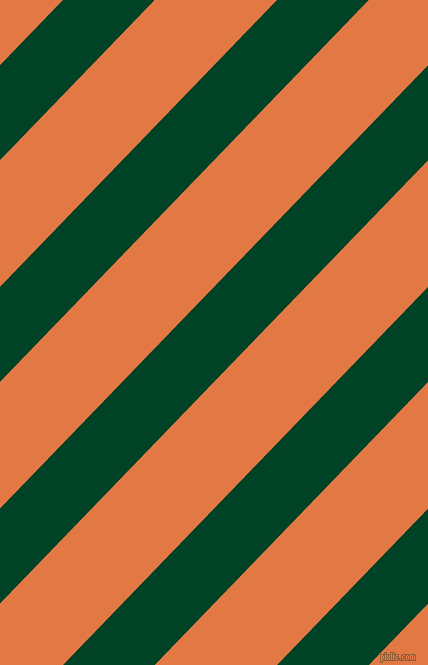 46 degree angle lines stripes, 66 pixel line width, 88 pixel line spacing, British Racing Green and Jaffa stripes and lines seamless tileable