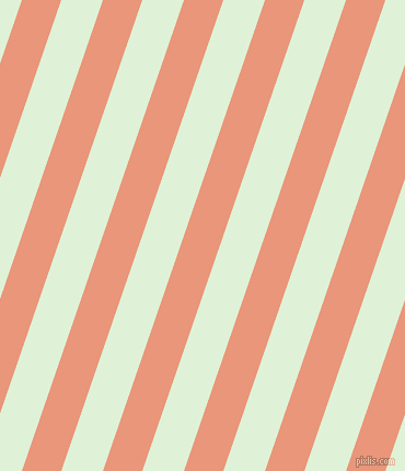 71 degree angle lines stripes, 34 pixel line width, 36 pixel line spacing, Dark Salmon and Hint Of Green stripes and lines seamless tileable
