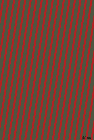 81 degree angle lines stripes, 7 pixel line width, 12 pixel line spacing, Fire Brick and Lunar Green stripes and lines seamless tileable