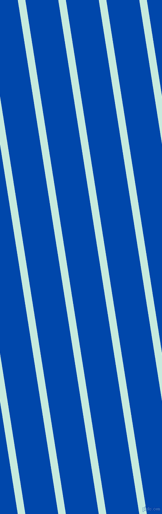 99 degree angle lines stripes, 15 pixel line width, 65 pixel line spacing, Mint Tulip and Cobalt stripes and lines seamless tileable