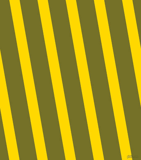 100 degree angle lines stripes, 33 pixel line width, 57 pixel line spacing, School Bus Yellow and Olivetone stripes and lines seamless tileable