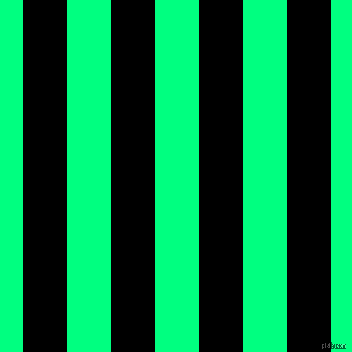 vertical lines stripes, 64 pixel line width, 64 pixel line spacing, Black and Spring Green vertical lines and stripes seamless tileable
