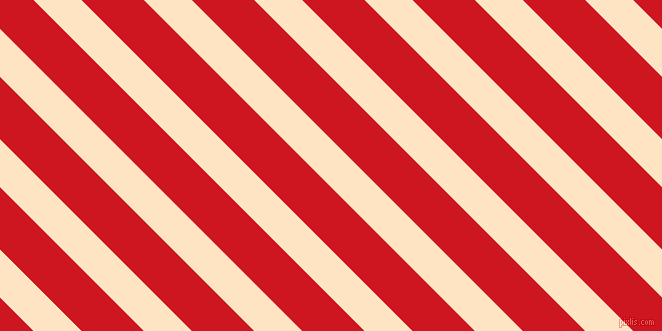 135 degree angle lines stripes, 34 pixel line width, 44 pixel line spacing, Bisque and Fire Engine Red angled lines and stripes seamless tileable