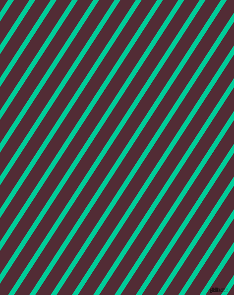 57 degree angle lines stripes, 10 pixel line width, 26 pixel line spacing, Caribbean Green and Wine Berry angled lines and stripes seamless tileable