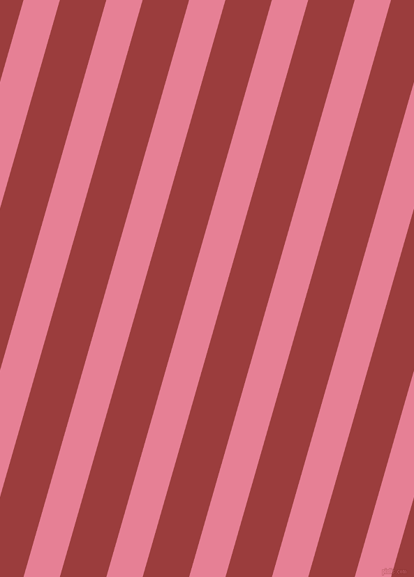 74 degree angle lines stripes, 50 pixel line width, 64 pixel line spacing, Carissma and Mexican Red angled lines and stripes seamless tileable