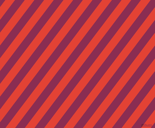 53 degree angle lines stripes, 26 pixel line width, 26 pixel line spacing, Cinnabar and Rose Bud Cherry angled lines and stripes seamless tileable