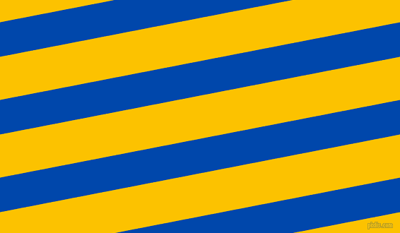 11 degree angle lines stripes, 48 pixel line width, 60 pixel line spacing, Cobalt and Golden Poppy angled lines and stripes seamless tileable