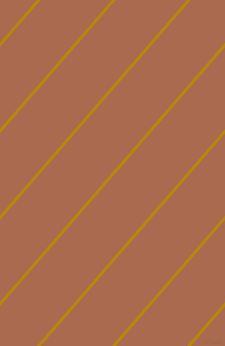 49 degree angle lines stripes, 6 pixel line width, 105 pixel line spacing, Dark Goldenrod and Sante Fe angled lines and stripes seamless tileable