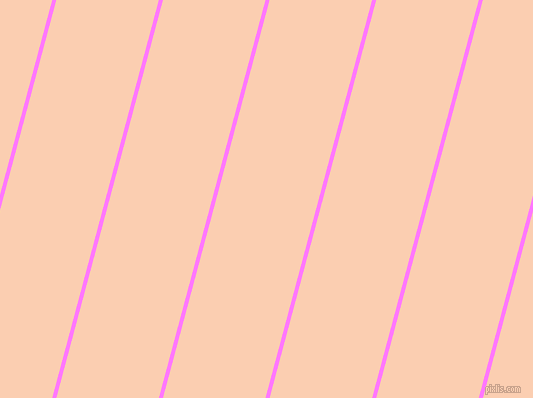 75 degree angle lines stripes, 4 pixel line width, 99 pixel line spacing, Fuchsia Pink and Apricot angled lines and stripes seamless tileable
