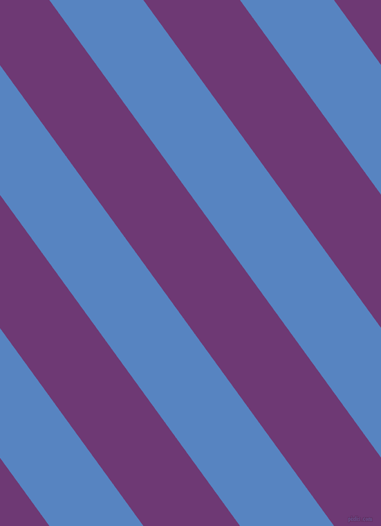 126 degree angle lines stripes, 110 pixel line width, 113 pixel line spacing, Havelock Blue and Eminence angled lines and stripes seamless tileable