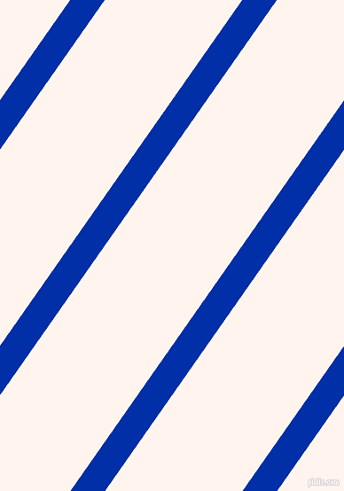 55 degree angle lines stripes, 32 pixel line width, 127 pixel line spacing, International Klein Blue and Seashell angled lines and stripes seamless tileable