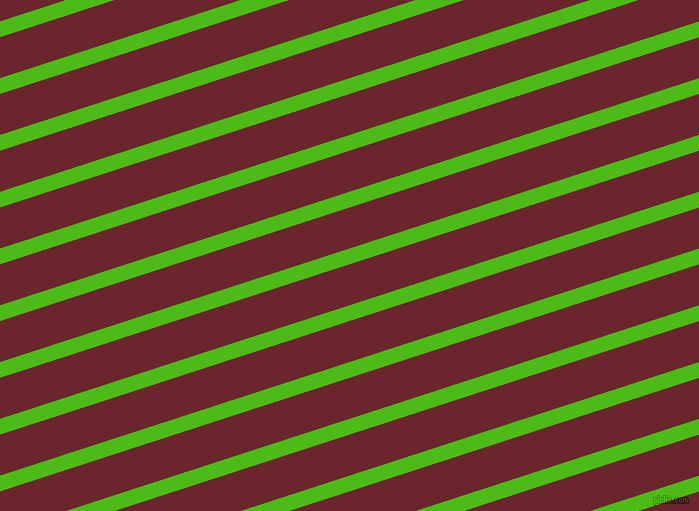 18 degree angle lines stripes, 15 pixel line width, 39 pixel line spacing, Kelly Green and Monarch angled lines and stripes seamless tileable