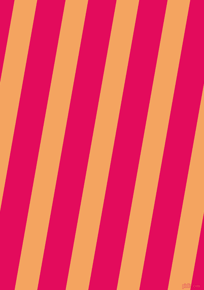 80 degree angle lines stripes, 44 pixel line width, 55 pixel line spacing, Sandy Brown and Razzmatazz angled lines and stripes seamless tileable