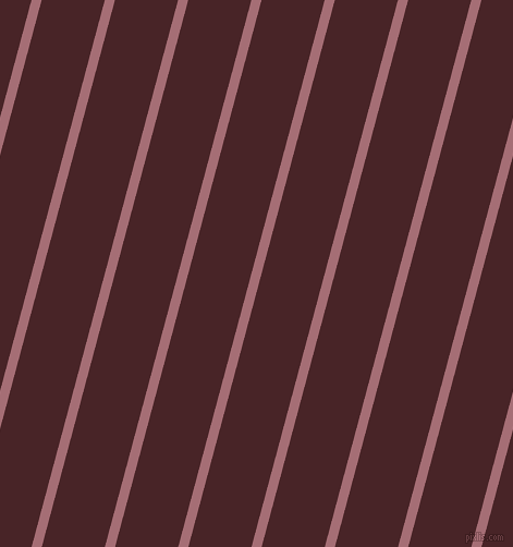 75 degree angle lines stripes, 9 pixel line width, 56 pixel line spacing, Turkish Rose and Bulgarian Rose angled lines and stripes seamless tileable