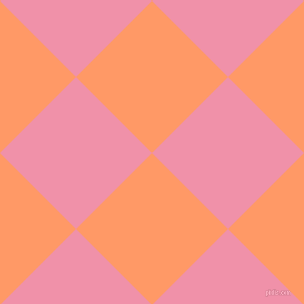 45/135 degree angle diagonal checkered chequered squares checker pattern checkers background, 151 pixel squares size, , Atomic Tangerine and Mauvelous checkers chequered checkered squares seamless tileable