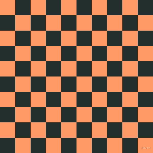 checkered chequered squares checkers background checker pattern, 60 pixel squares size, , Atomic Tangerine and Racing Green checkers chequered checkered squares seamless tileable