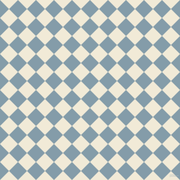 45/135 degree angle diagonal checkered chequered squares checker pattern checkers background, 49 pixel square size, , Bali Hai and Half Pearl Lusta checkers chequered checkered squares seamless tileable