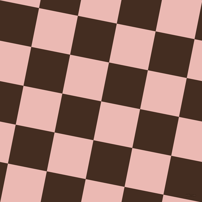79/169 degree angle diagonal checkered chequered squares checker pattern checkers background, 136 pixel square size, , Beauty Bush and Morocco Brown checkers chequered checkered squares seamless tileable