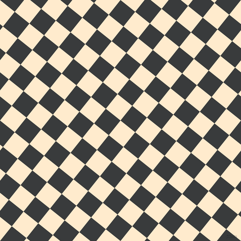 51/141 degree angle diagonal checkered chequered squares checker pattern checkers background, 63 pixel square size, , Blanched Almond and Montana checkers chequered checkered squares seamless tileable