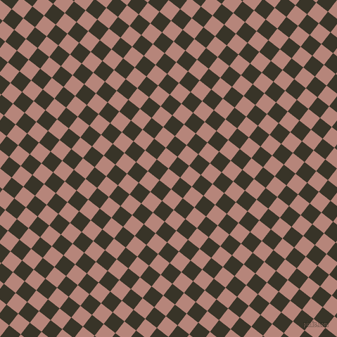 52/142 degree angle diagonal checkered chequered squares checker pattern checkers background, 21 pixel square size, , Brandy Rose and Graphite checkers chequered checkered squares seamless tileable