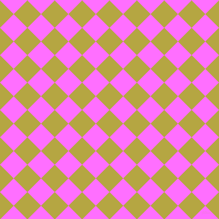 45/135 degree angle diagonal checkered chequered squares checker pattern checkers background, 64 pixel squares size, , Brass and Ultra Pink checkers chequered checkered squares seamless tileable