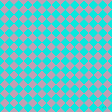 45/135 degree angle diagonal checkered chequered squares checker pattern checkers background, 27 pixel squares size, , Bright Turquoise and Lily checkers chequered checkered squares seamless tileable