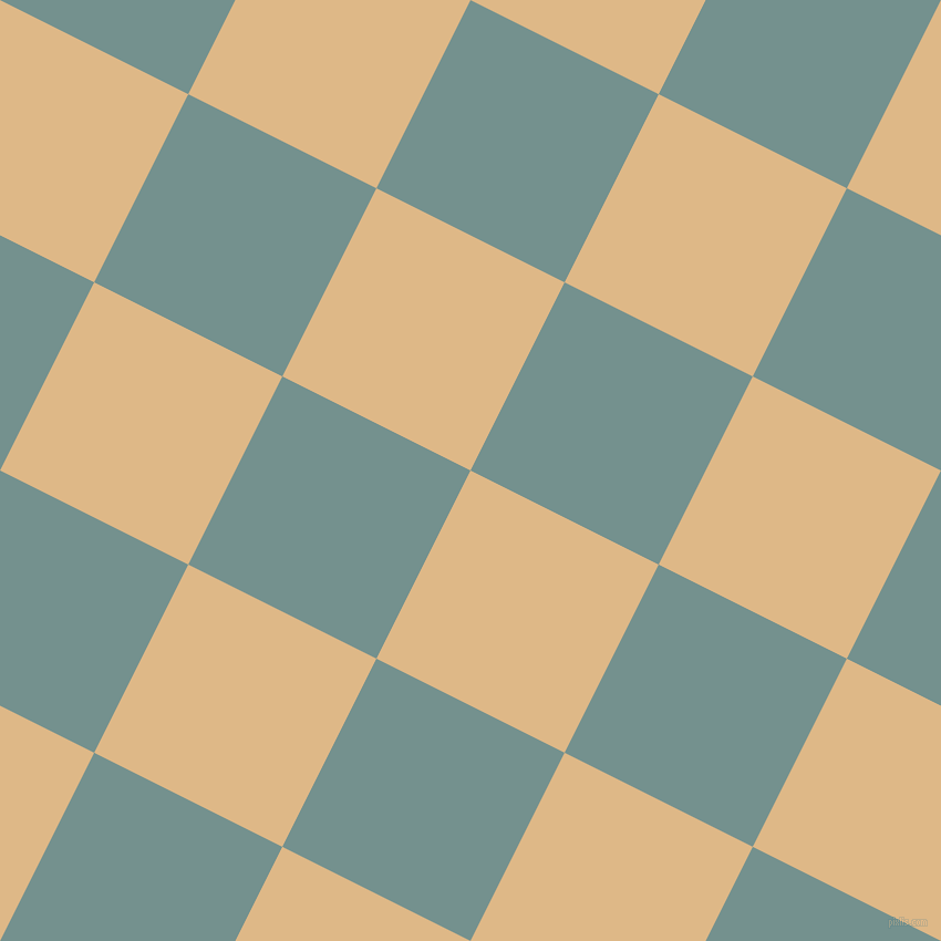 63/153 degree angle diagonal checkered chequered squares checker pattern checkers background, 190 pixel square size, Burly Wood and Juniper checkers chequered checkered squares seamless tileable