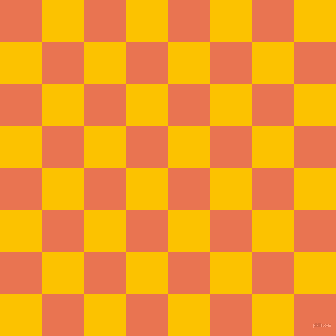 checkered chequered squares checkers background checker pattern, 82 pixel square size, , Burnt Sienna and Golden Poppy checkers chequered checkered squares seamless tileable