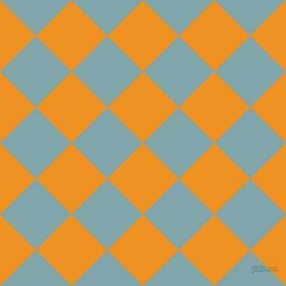 45/135 degree angle diagonal checkered chequered squares checker pattern checkers background, 71 pixel squares size, , Carrot Orange and Ziggurat checkers chequered checkered squares seamless tileable