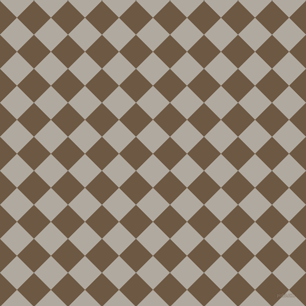 45/135 degree angle diagonal checkered chequered squares checker pattern checkers background, 47 pixel square size, , Cloudy and Tobacco Brown checkers chequered checkered squares seamless tileable