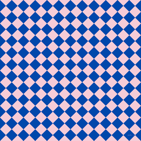 45/135 degree angle diagonal checkered chequered squares checker pattern checkers background, 34 pixel squares size, , Cobalt and Pink Lace checkers chequered checkered squares seamless tileable