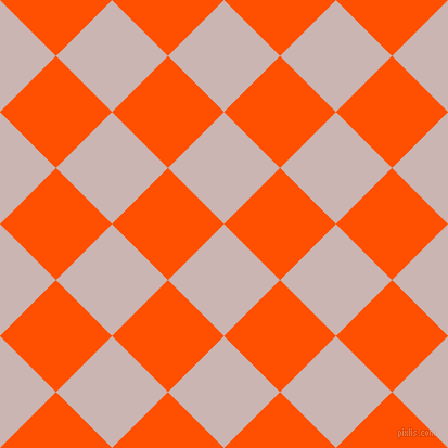 45/135 degree angle diagonal checkered chequered squares checker pattern checkers background, 73 pixel squares size, , Cold Turkey and International Orange checkers chequered checkered squares seamless tileable