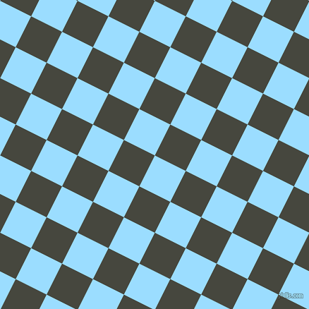 63/153 degree angle diagonal checkered chequered squares checker pattern checkers background, 49 pixel square size, , Columbia Blue and Heavy Metal checkers chequered checkered squares seamless tileable
