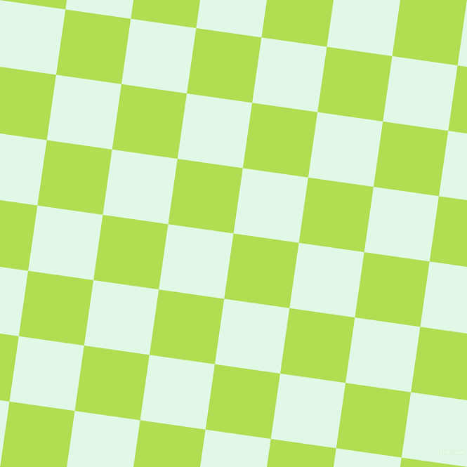 82/172 degree angle diagonal checkered chequered squares checker pattern checkers background, 94 pixel squares size, , Conifer and Cosmic Latte checkers chequered checkered squares seamless tileable