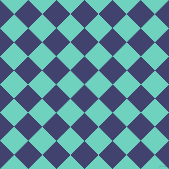 45/135 degree angle diagonal checkered chequered squares checker pattern checkers background, 82 pixel square size, , Corn Flower Blue and Downy checkers chequered checkered squares seamless tileable