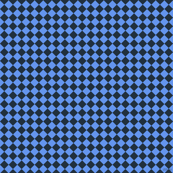 45/135 degree angle diagonal checkered chequered squares checker pattern checkers background, 25 pixel square size, , Cornflower Blue and Midnight checkers chequered checkered squares seamless tileable