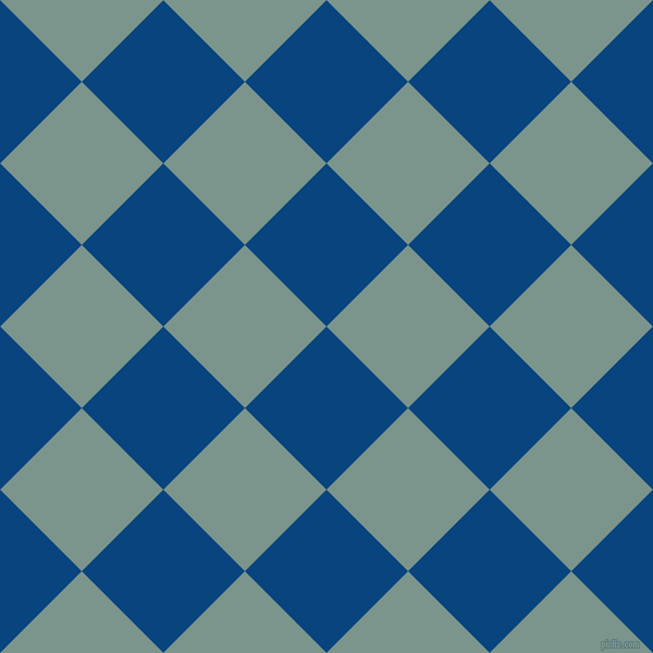 45/135 degree angle diagonal checkered chequered squares checker pattern checkers background, 106 pixel squares size, , Dark Cerulean and Granny Smith checkers chequered checkered squares seamless tileable